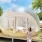 বৃত্তাকার পুনর্ব্যবহারযোগ্য ইনফ্ল্যাটেবল বুদ্বুদ তাঁবু 15m আউটডোর স্বচ্ছ তাঁবু